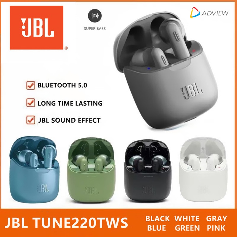 Tai nghe nhét tai không dây JBL Tune 220 TWS có micro và hộp sạc thời trang