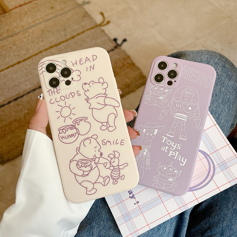 ốp iphone 11 Ốp điện thoại silicon nhân vật hoạt hình cho iPhone 11 Pro Max X Xr Xs Max 7 8 Plus Se 2020 12 pro max 12 mini