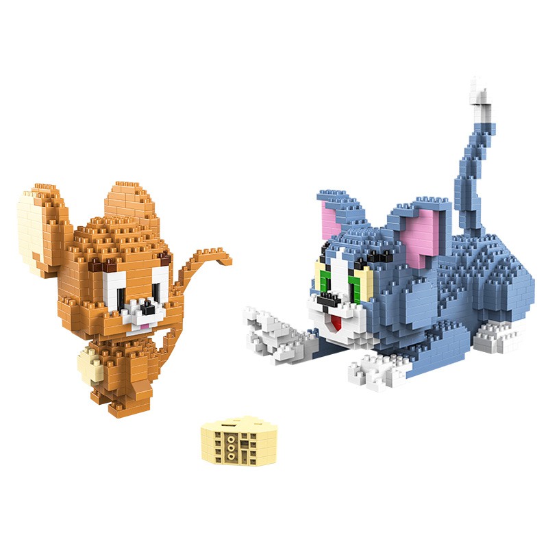 Bộ Đồ Chơi Lắp Ráp Xếp Hình Mèo Và Chuột Cho Trẻ Em - Mô Hình 3D