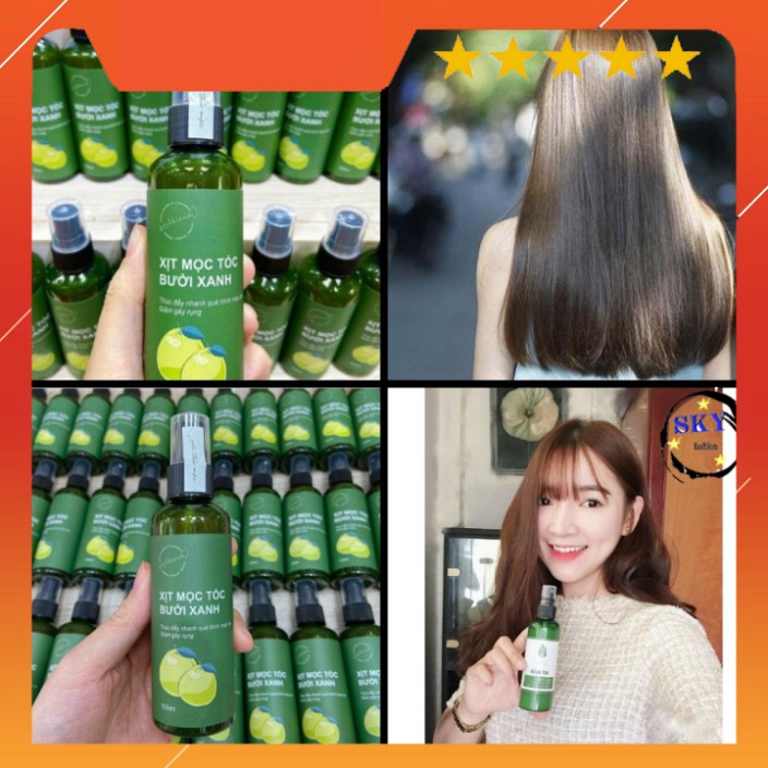 [APP MÃ _MPVC] ✅ Xịt tinh dầu Bưởi xanh 100ml giúp kích thích mọc tóc