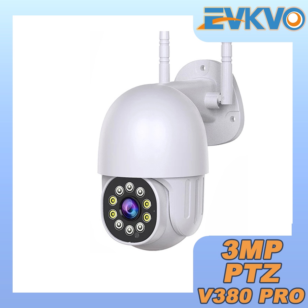 Camera An Ninh Evkvo - 10 Led - V380 Pro App Fhd 3mp Ptz Ip