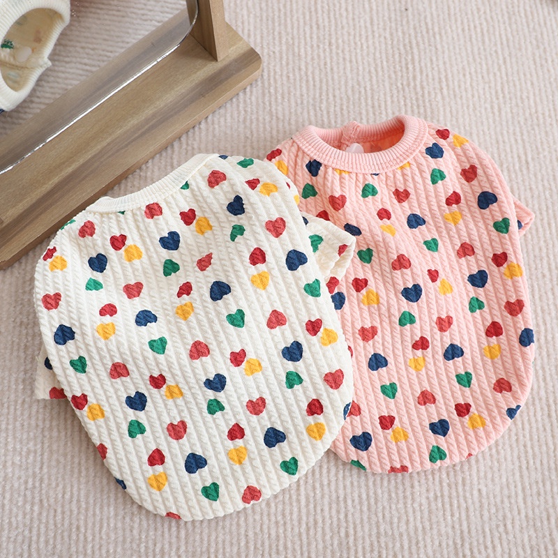 &lt;cutepethome&gt;Áo Khoác Cardigan Đính Nút Phong Cách Hàn Quốc Cho Thú Cưng
