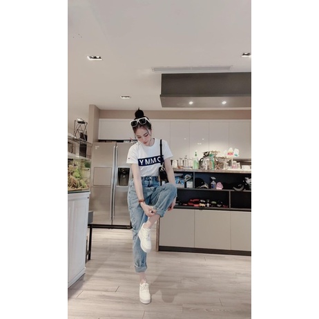 Quần jeans boy TOM MY xanh nhạt cho nữ