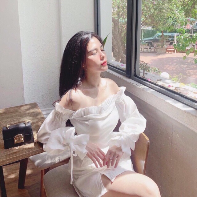 ❤️ Đầm Kiểu Tay Phồng Thắt Nơ ( kèm ảnh thật )