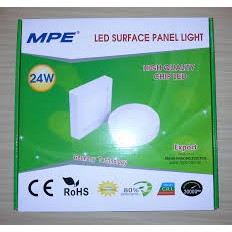 Đèn LED ốp trần nổi RPL 6W, 12W, 18W, 24W MPE (sáng trắng&vàng)