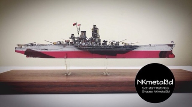 📌 Mô hình lắp ghép kim loại 3d Thiết giáp hạm Yamato