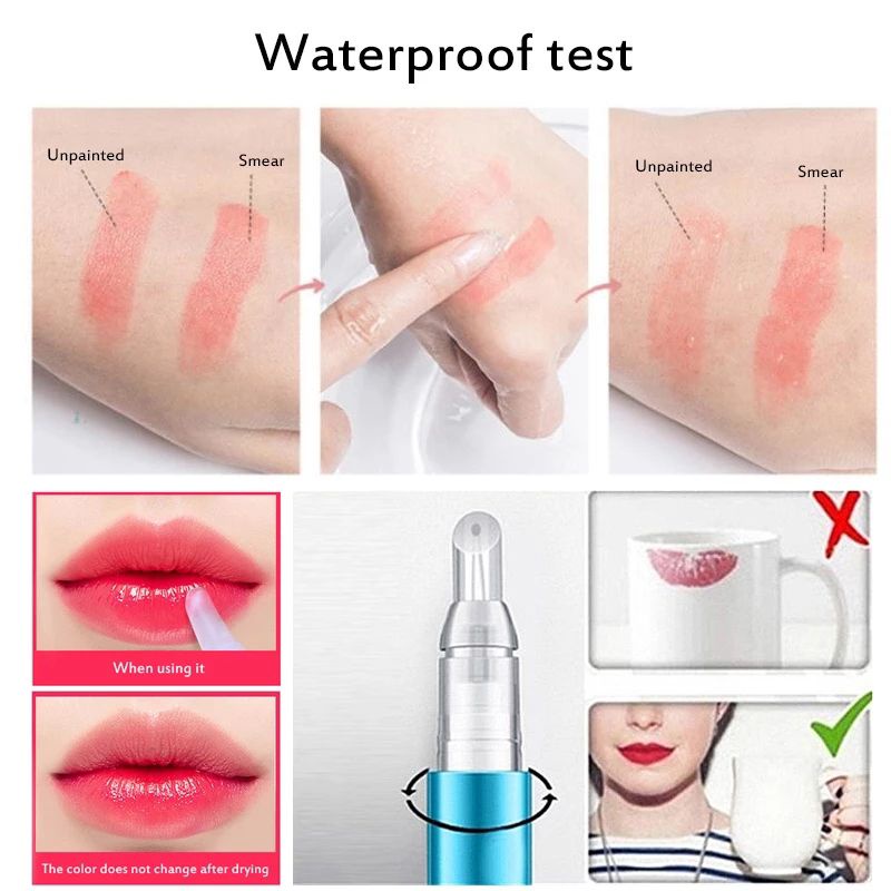 Son Bóng Dạng Gel Cố Định Màu Sắc Trong Mờ Chống Nước Lâu Trôi