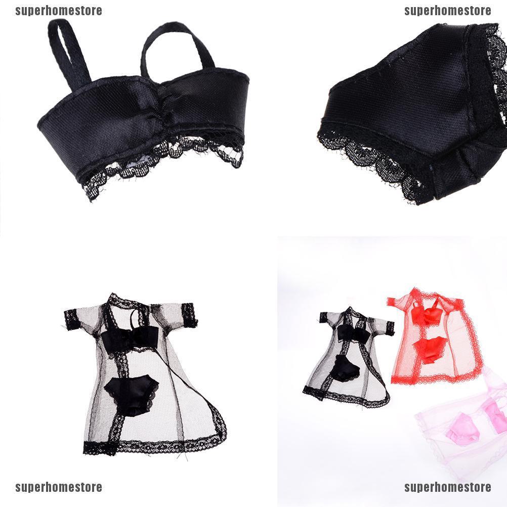 1 Bộ 3 Đồ ngủ Phối Ren Cho Búp Bê