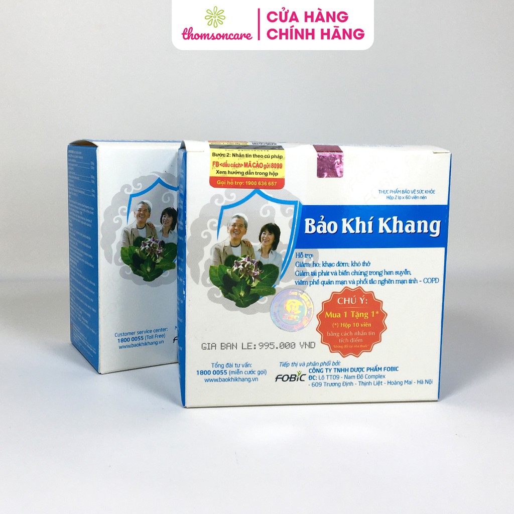 [Mã 66FMCGSALE hoàn 8% xu đơn 500K] Bảo Khí Khang hỗ trợ giảm ho, khó thở - Có tem tích điểm chính hãng. | BigBuy360 - bigbuy360.vn
