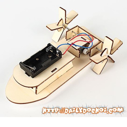 hanoitoy Thuyền gỗ DIY chế tạo trẻ em thỏa sức nghiên cứu lắp ráp mô hình giúp bé tăng khả năng phát triển trí tuệ