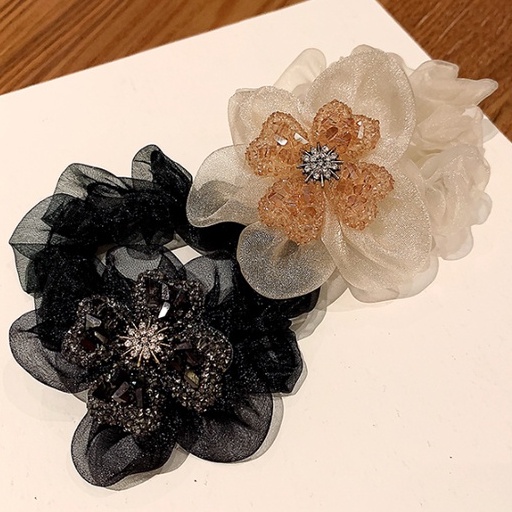 Dây Cột Tóc Lưới Họa Tiết Cỏ Bốn Lá Phong Cách Hàn Quốc Chất Lượng Cao