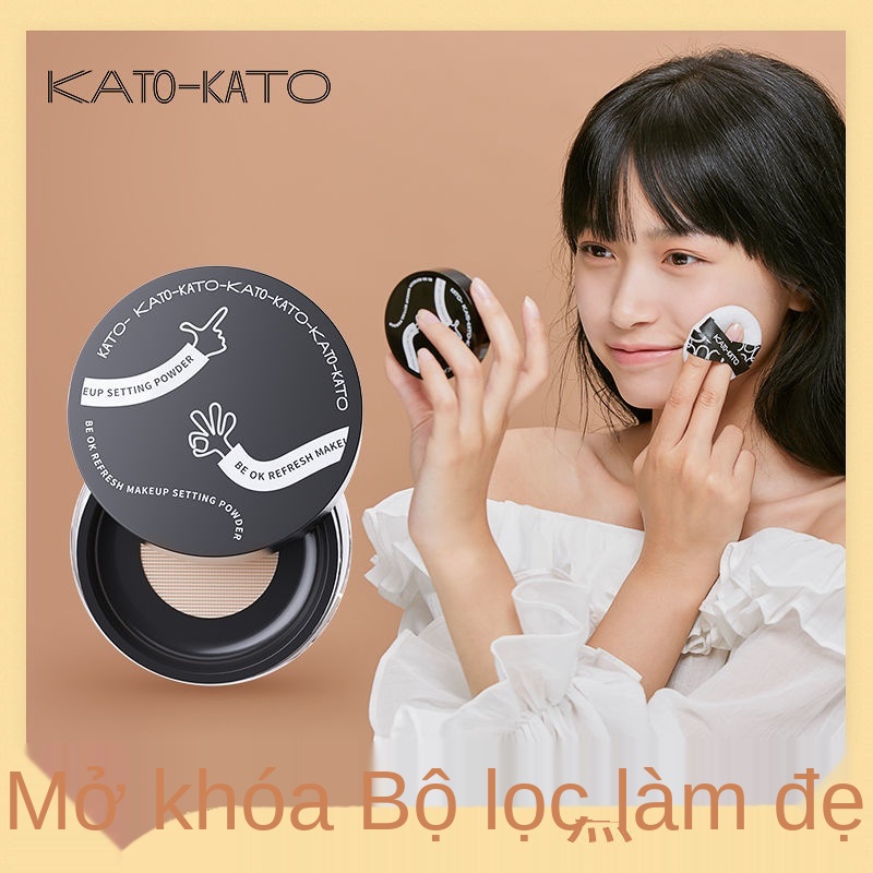 > Bộ trang điểm dạng bột KATO nữ sinh kiềm dầu giá rẻ che khuyết lâu trôi, không thấm nước, mồ hôi và trôi phấn [Gửi ngà