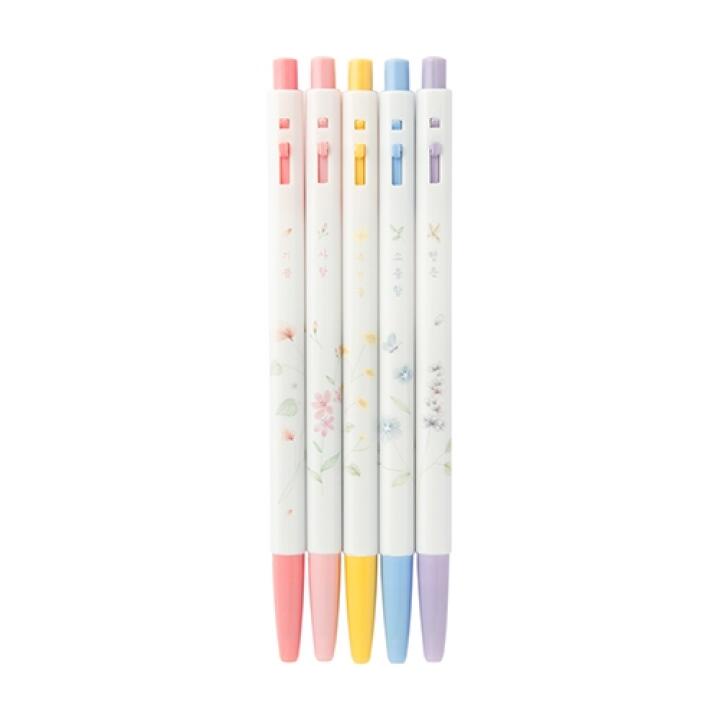 Set 5 Cây Bút Bi ARTBOX Hàn Quốc Dòng Khu Vườn Bí Mật