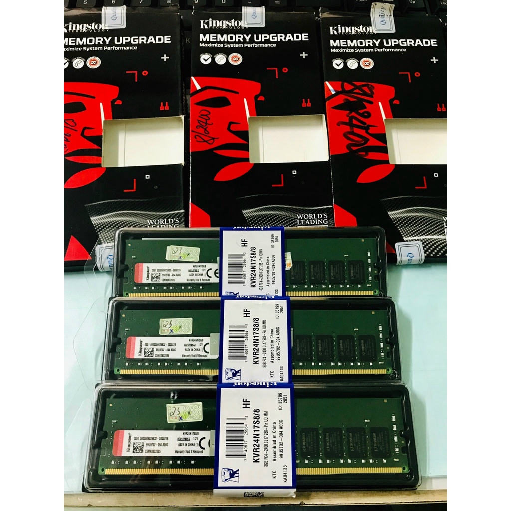 Ram Kingston 8GB DDR4 2400MHz- Hàng chính hãng Vĩnh Xuân- Bảo hành 36 tháng
