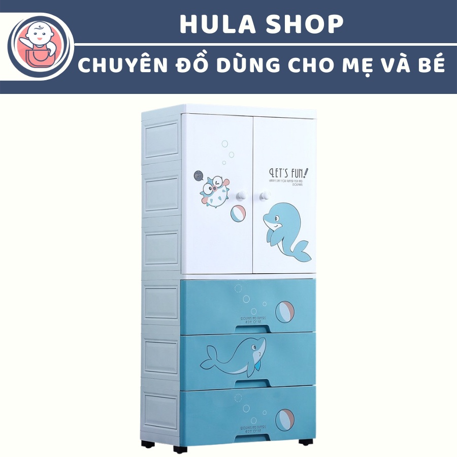 [XẢ KHO - HÀNG MỚI] Tủ nhựa KUB 4 tầng cao cấp mẫu cá heo