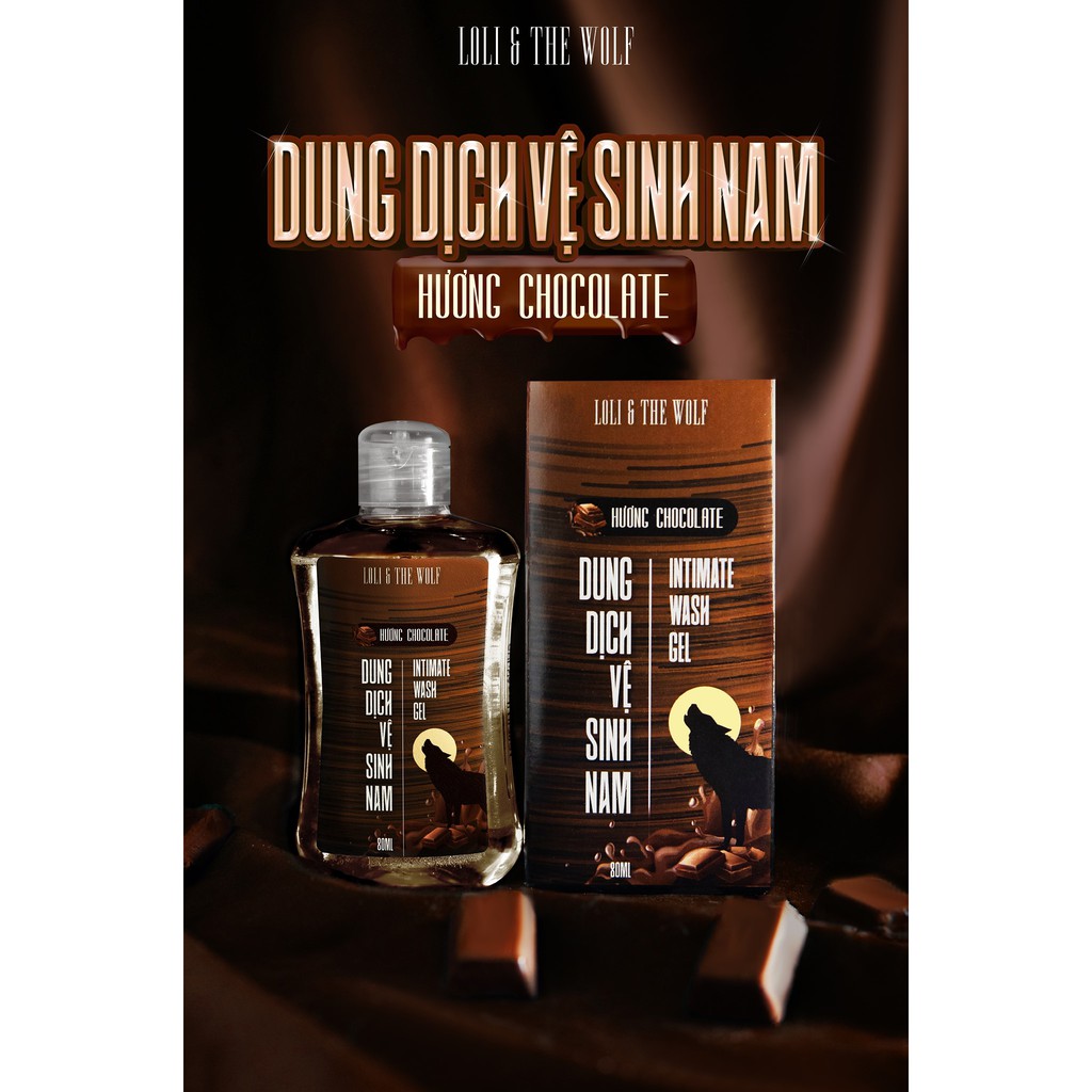 Set sản phẩm chăm sóc vùng kín Loli The Wolf dành cho nam: 1 dung dịch vệ sinh 80ml + 1 nước hoa vùng kín nam 10ml