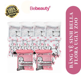 Băng Vệ Sinh Bella Flora Ugly Zoo Ban Đêm 6 miếng & Hàng Ngày 20 miếng - 0602755-0602756