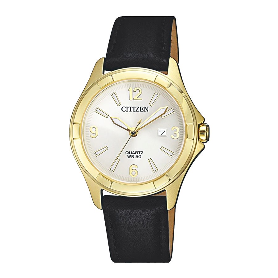 Đồng Hồ Nữ Citizen Dây Da Máy Pin-Quartz EU6082-01A - Mặt Trắng