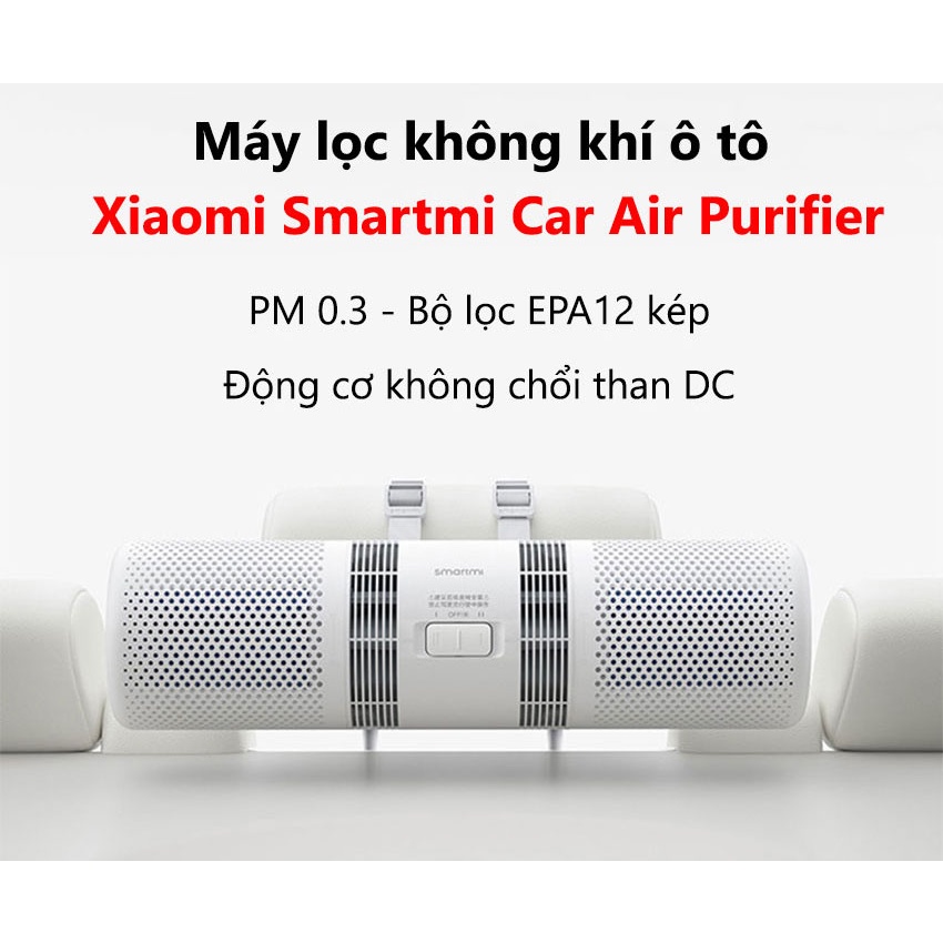 Máy lọc không khí ô tô Xiaomi Smartmi Car Air purifier - Chính hãng BH 12 tháng