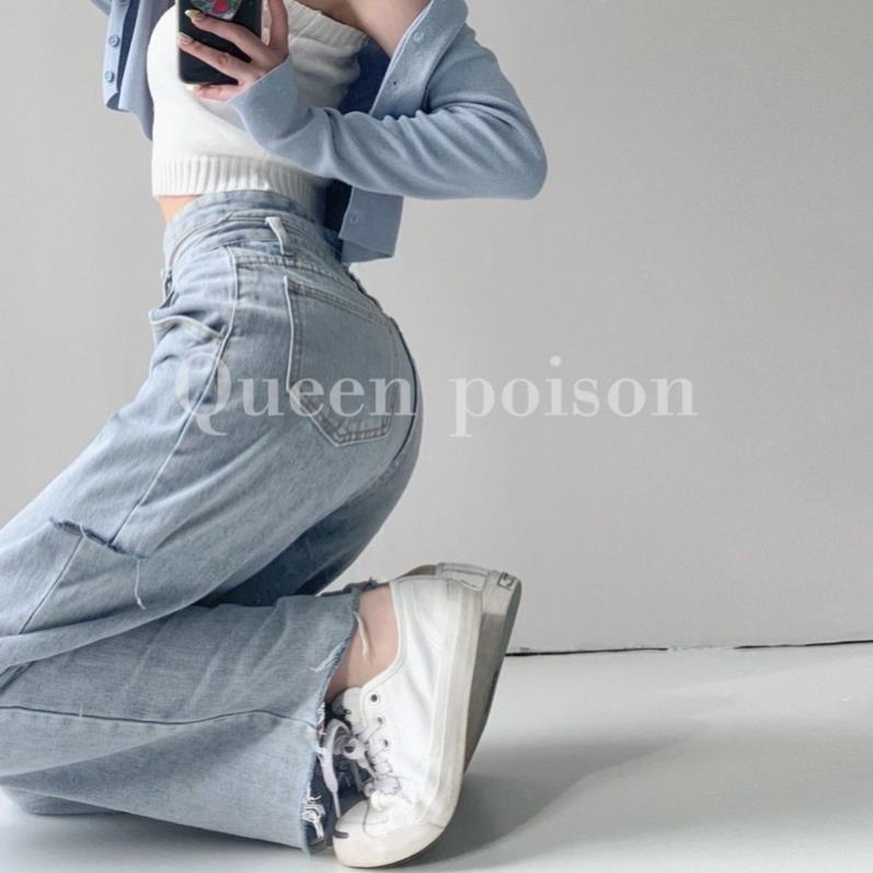 NEW ARRIVALS FREESHIP- QUẦN JEAN DEMIN 2 CẠP DÁNG SUÔNG CÁ TÍNH