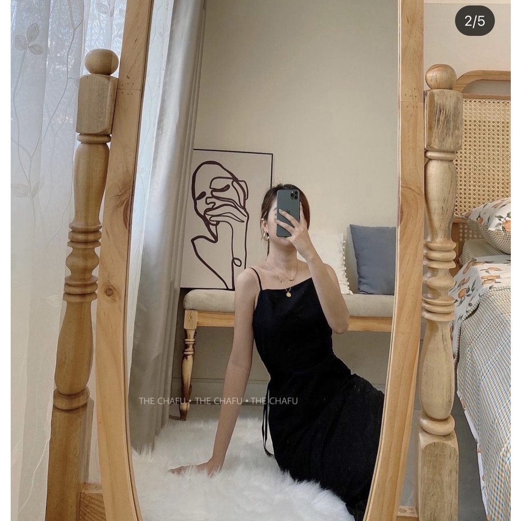 ĐẦM DÀI MAXXI HAI DÂY CỘT NƠ HỞ LƯNG - KIMI DRESS | BigBuy360 - bigbuy360.vn