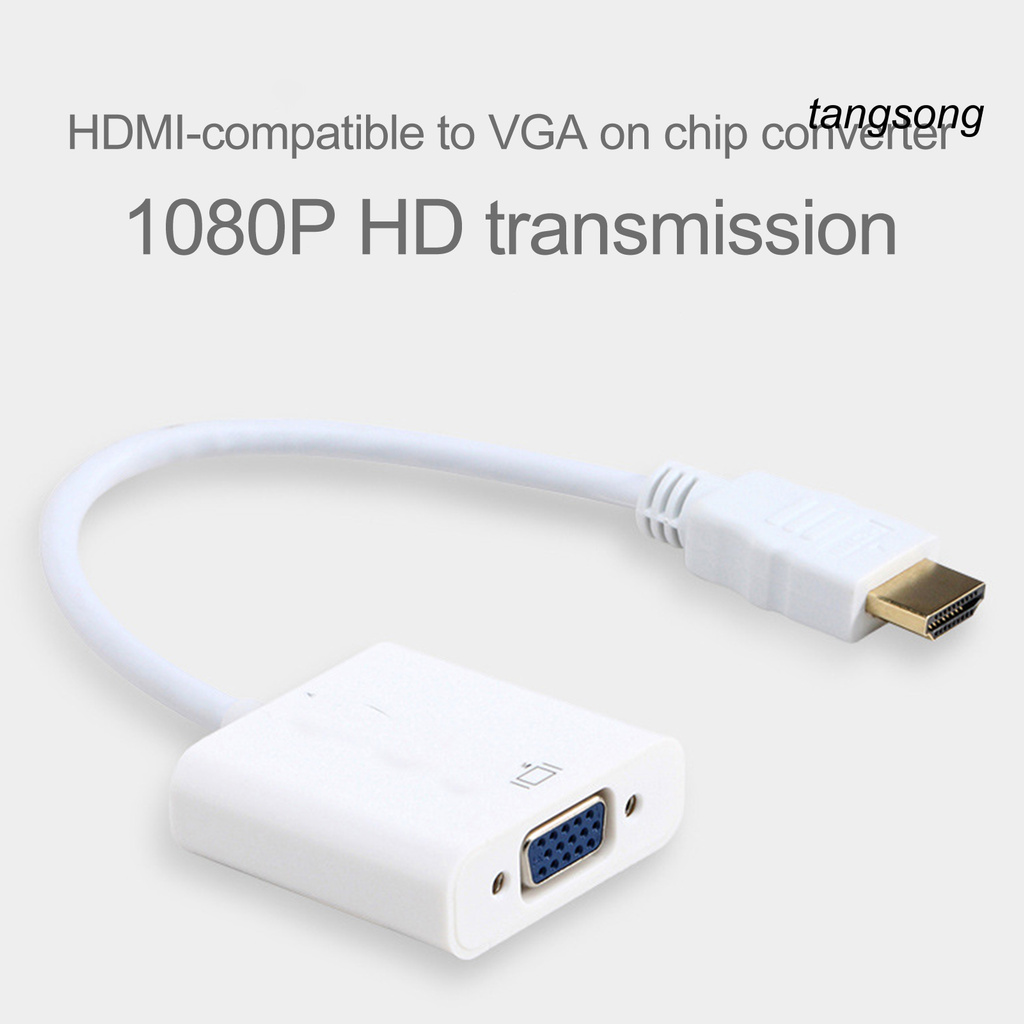 Cáp Chuyển Đổi Video Hdmi Ts-Hdmi-Compatible Sang Vga 25cm 1080p Cho Hdtv