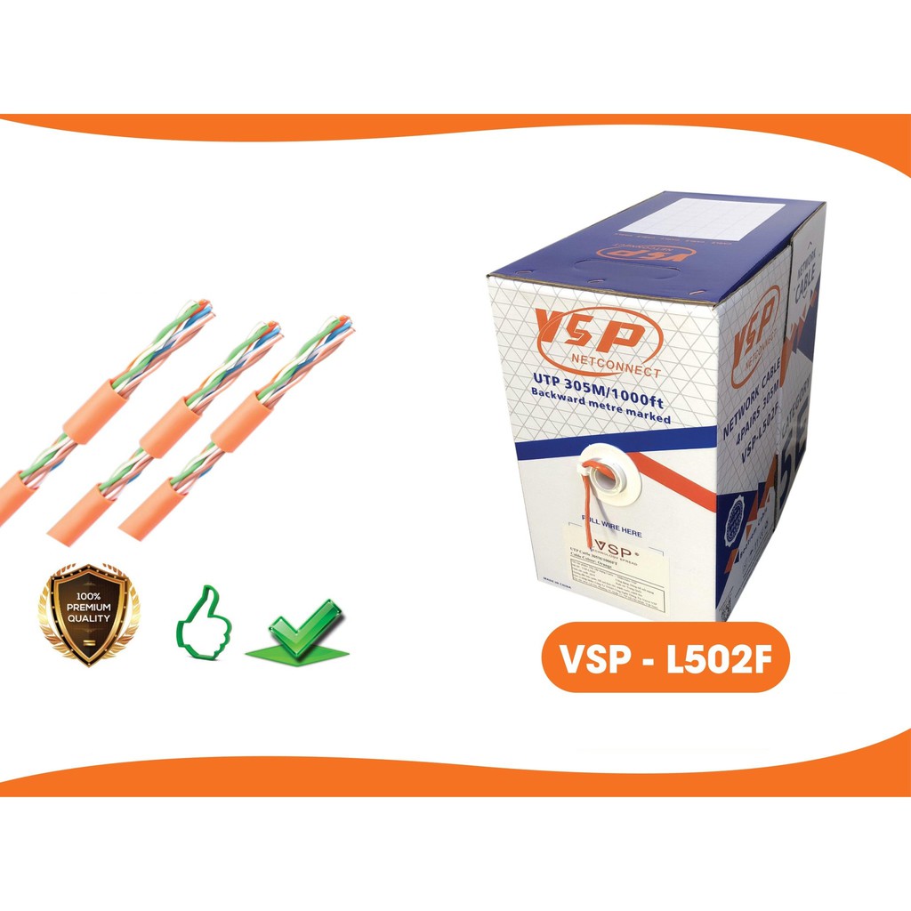 Cáp 5E UTP -L502F - Cáp Dây Cam 305m