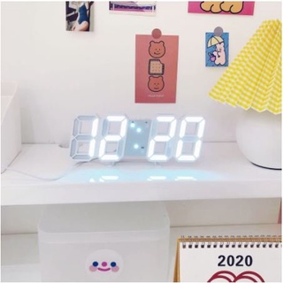 Đồng hồ LED 3D treo tường, để bàn thông minh Smart Clock, đồng hồ điện tử, trang trí decor, báo thức, hiển thị nhiệt độ