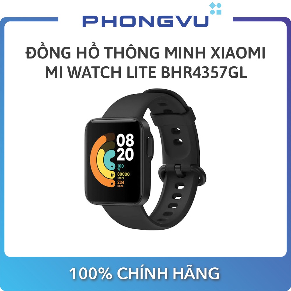 [Mã ELMALL10 giảm 10% đơn 500K] Đồng hồ thông minh Xiaomi Mi Watch Lite BHR4357GL (Black)