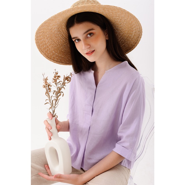 Áo tay lửng vải linen