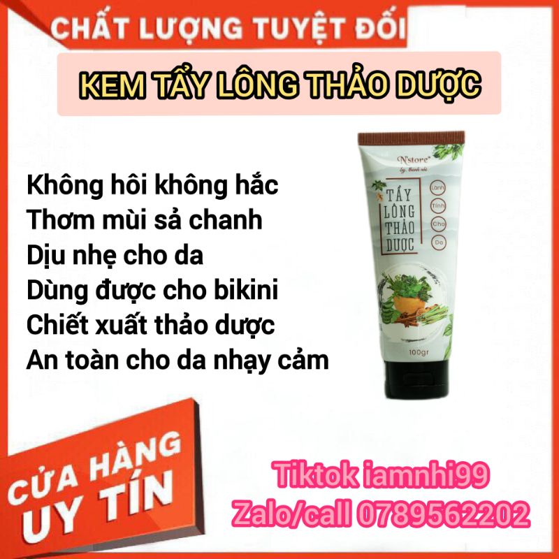 [CHÍNH HÃNG] Kem Tẩy Lông Thảo Dược chiết xuất thiên nhiên tẩy lông cực sạch