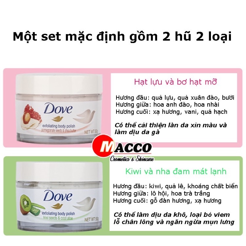 kem tẩy da chết dove