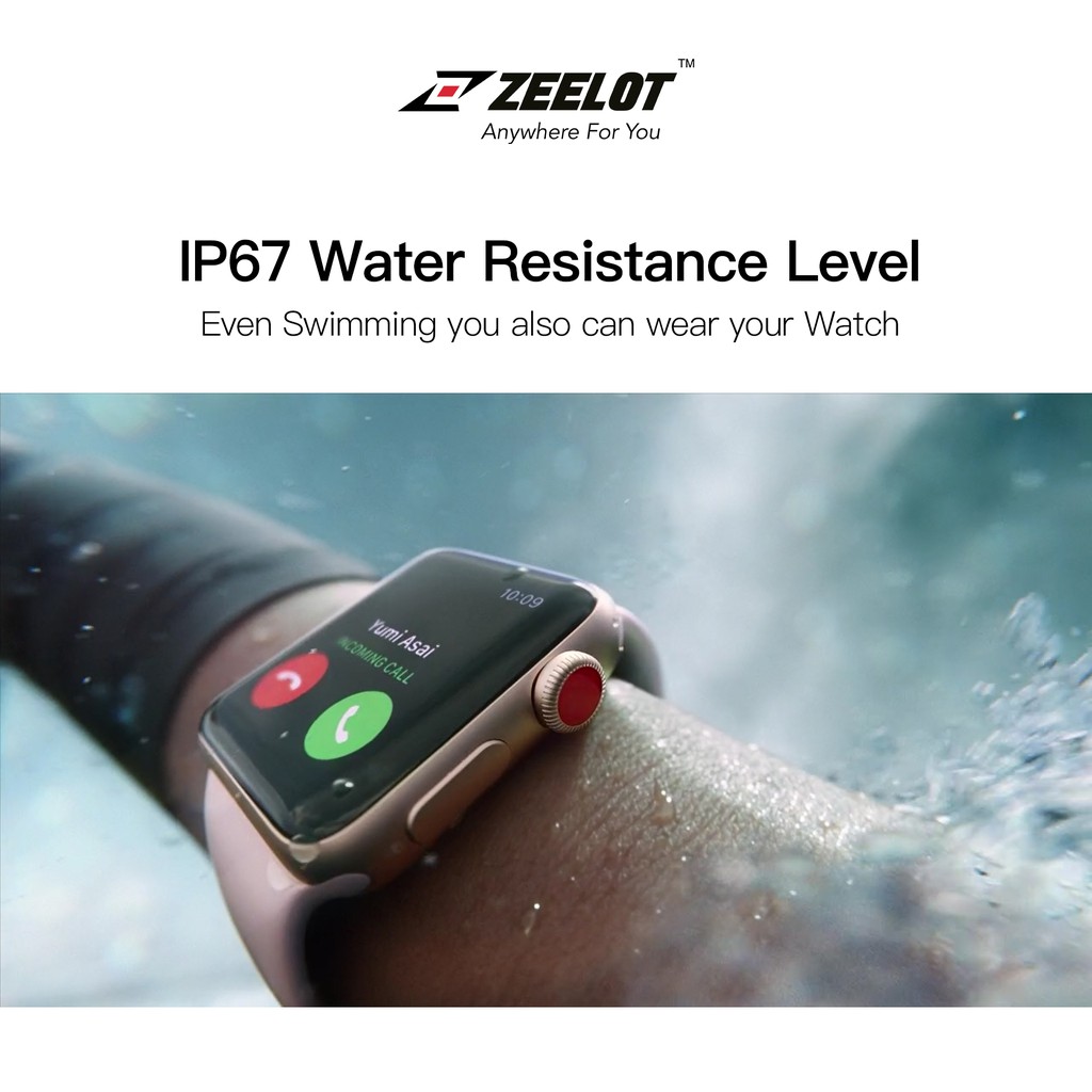Cường Lực Dẻo Zeelot 3D Curved Ultrathin cho Apple Watch 40mm / 44mm - Viền Dẻo Chống Nứt Cạnh- Chính Hãng