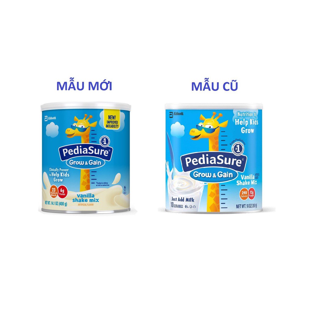 Sữa Pediasure Grow &amp; Gain 400g Mỹ các vị