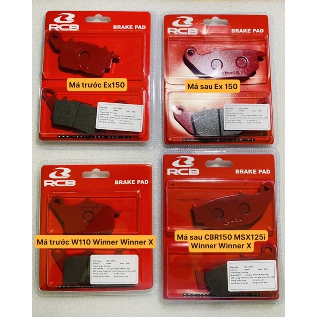 Má phanh bố thắng má thắng Exciter 150 Winner Winner X CBR 150 Wave 110 MSX 125i - chính. hãng. RCB