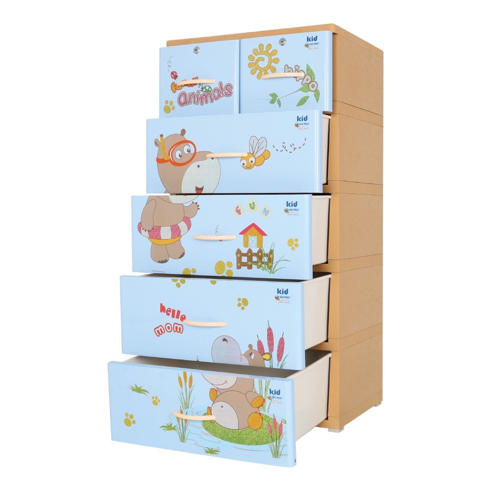 TỦ NHỰA QUI PHÚC KID HÀ MÃ 5 TẦNG 6 NGĂN 60 x 47 x 130 Cm- TẶNG BÀN XẾP CHO BÉ- BẢO HÀNH NHỰA LÊN TỚI 10 NĂM | BigBuy360 - bigbuy360.vn