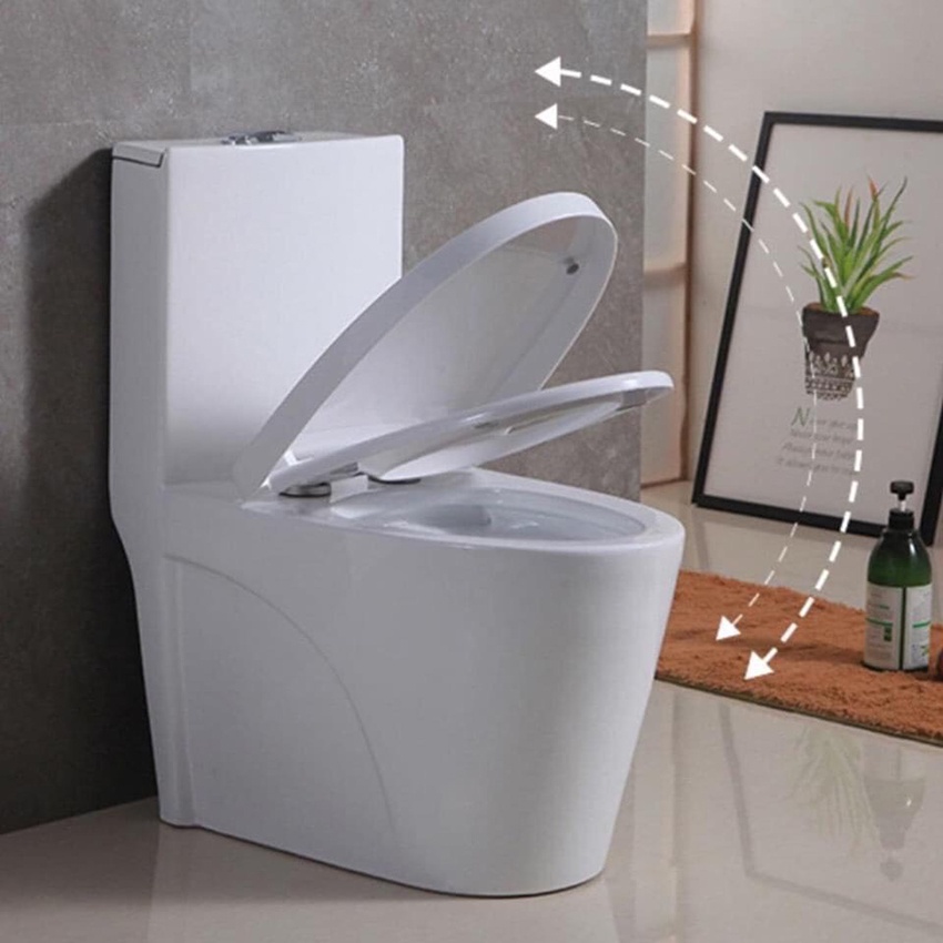 Bồn cầu 1 khối xã xoáy men nano khánG khuẩn nhập khẩu thái lan