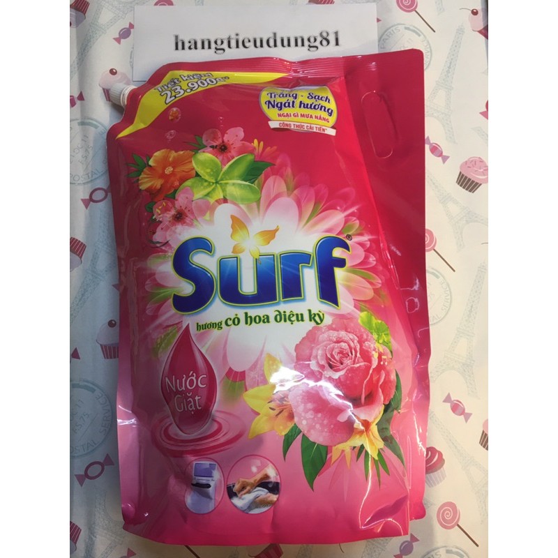 SURF Nước Giặt Hương Cỏ Hoa Diệu Kỳ Túi 3.5kg - Nước giặt Cho mọi gia đình - Tiết Kiệm Kinh tế và thời gian