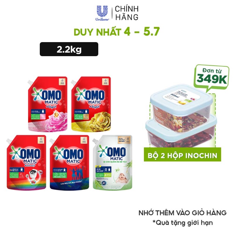 Túi Nước Giặt OMO Matic 2.0kg