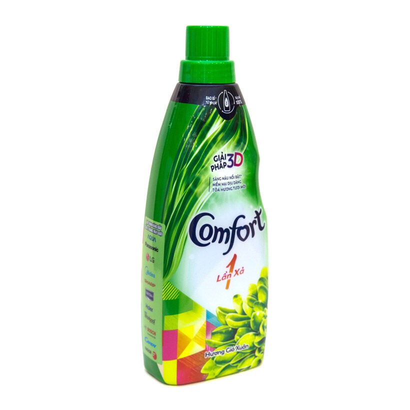 Nước xả vải Comfort một lần xả hương gió xuân chai 800ml