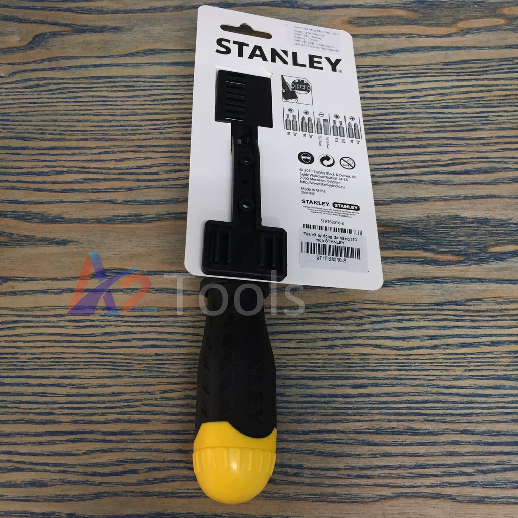 Bộ Tua vít đa năng đảo chiều, 10 mũi stanley STHT68010-8