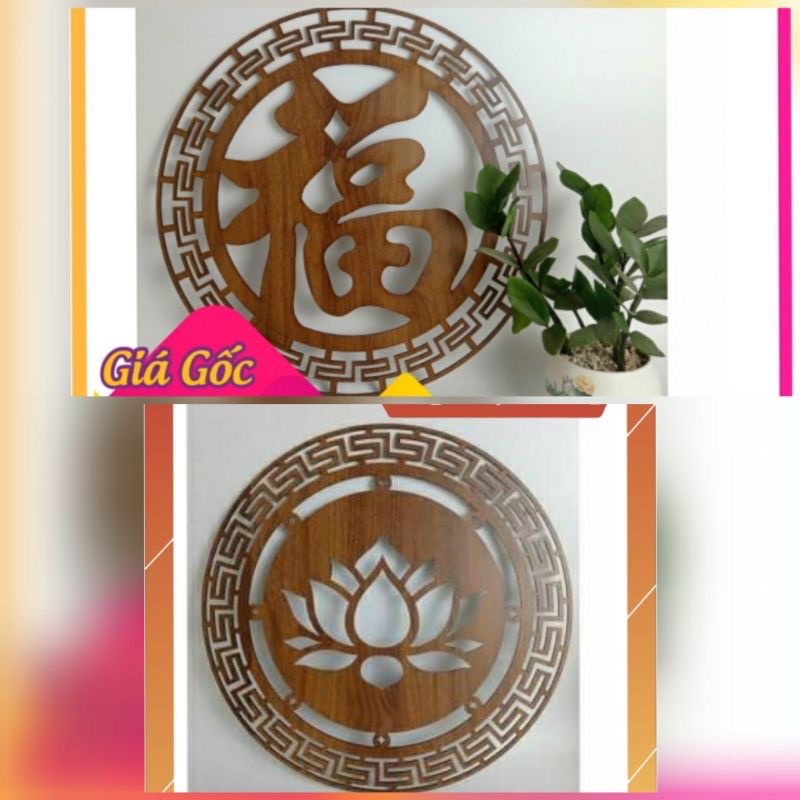 Tấm chữ tròn trang trí ban thờ 40x40 FREE SHIP