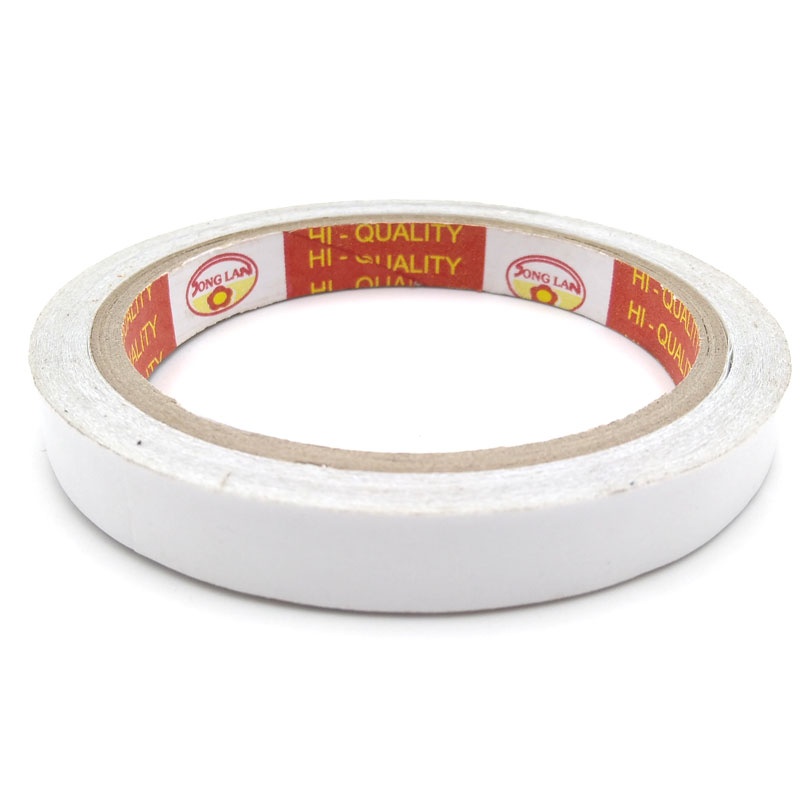 Bộ 2 Băng Keo 2 Mặt 12 mm x 23 Yards - Song Lan - Màu Trắng