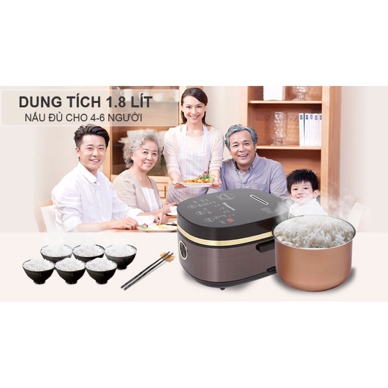 Nồi cơm điện cao tần Kangaroo 1.8 lít KG599N hàng trưng bầy như mới chính hãng % bảo hàng 12T