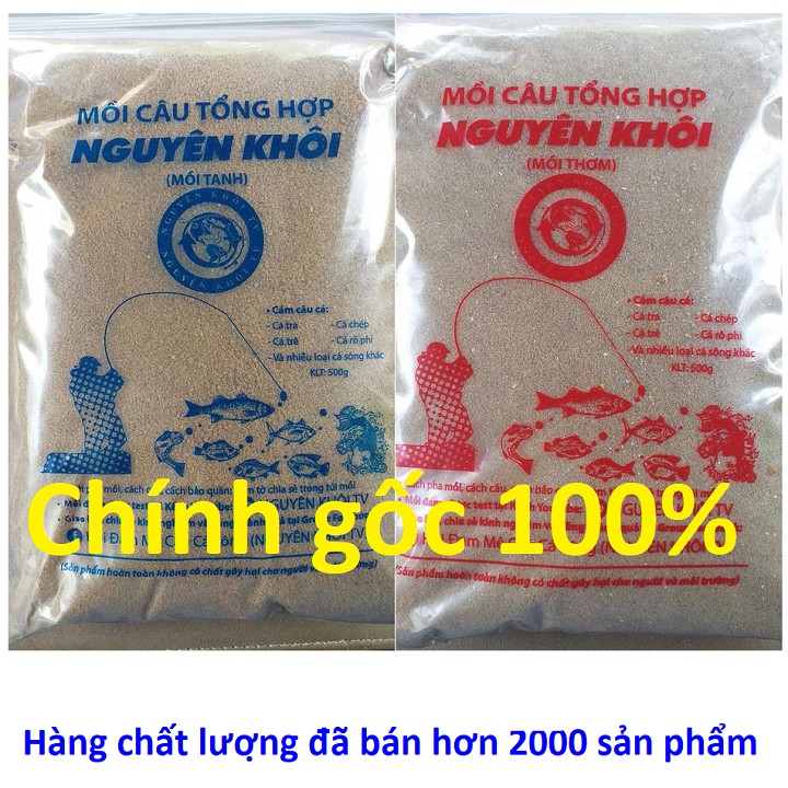 [1KG]COMBO 2 GÓI MỒI CÂU CÁ NGUYÊN KHÔI ĐỎ CHÍNH GỐC-CÁM CÂU CÁ NGUYÊN KHÔI