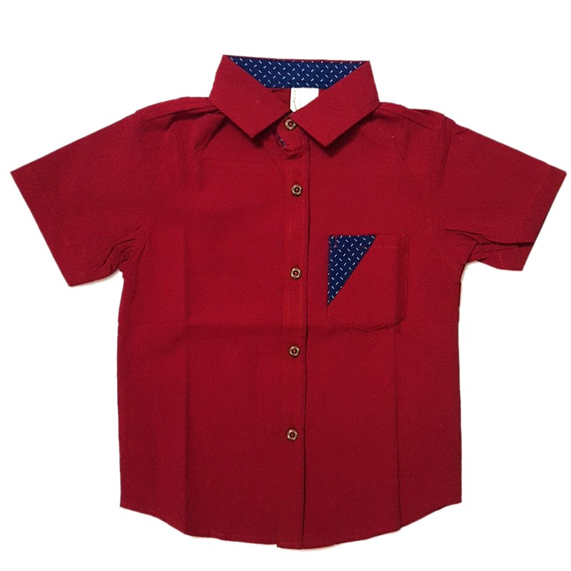 Áo sơ mi bé trai nhiều màu chất sơ mi kaki co giãn mẫu và màu ngẫu nhiên size từ 7-33kg