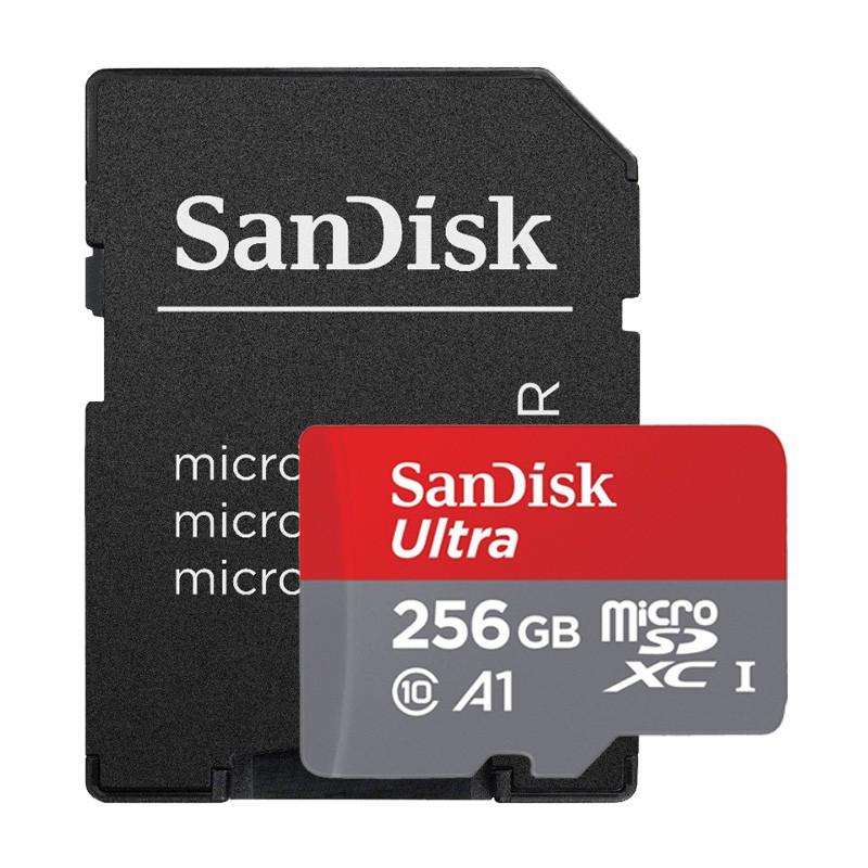 Thẻ nhớ MicroSDXC SanDisk Ultra A1 256GB Class 10 U1 100MB/s kèm adapter (Đỏ)