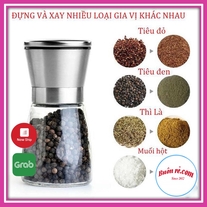 Lọ Xay Tiêu Inox Cầm Tay Nhỏ Gọn 0000632