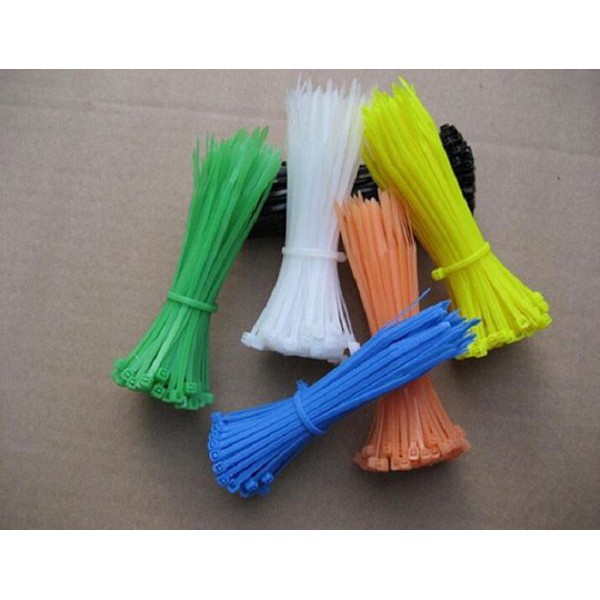 Dài 100mm - Bộ 100 cái dây rút, dây thít nhựa 1 màu