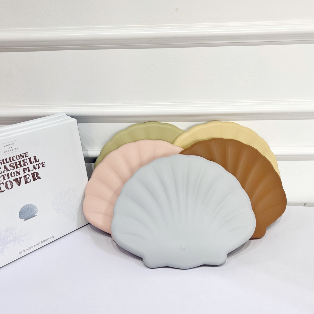 Khay  Ăn Dặm Chống Lật Sò Chia Ngăn TGM Silicone Seashell Suction Plate
